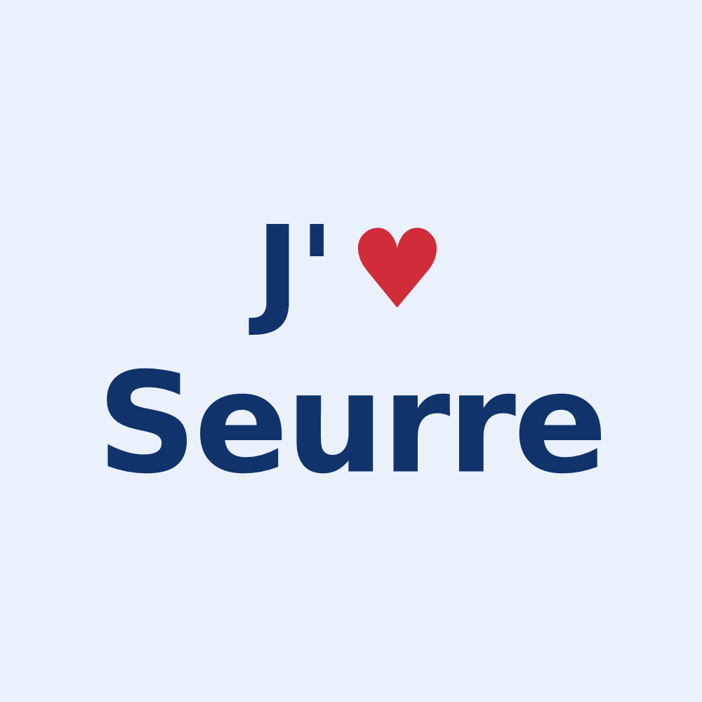 Sticker personnalisé Seurre — design J'aime Seurre