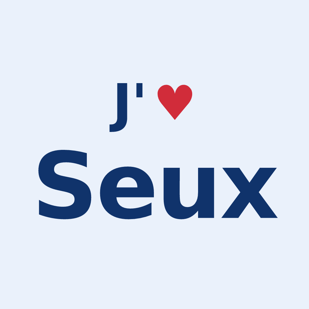 Sticker personnalisé Seux — design J'aime Seux