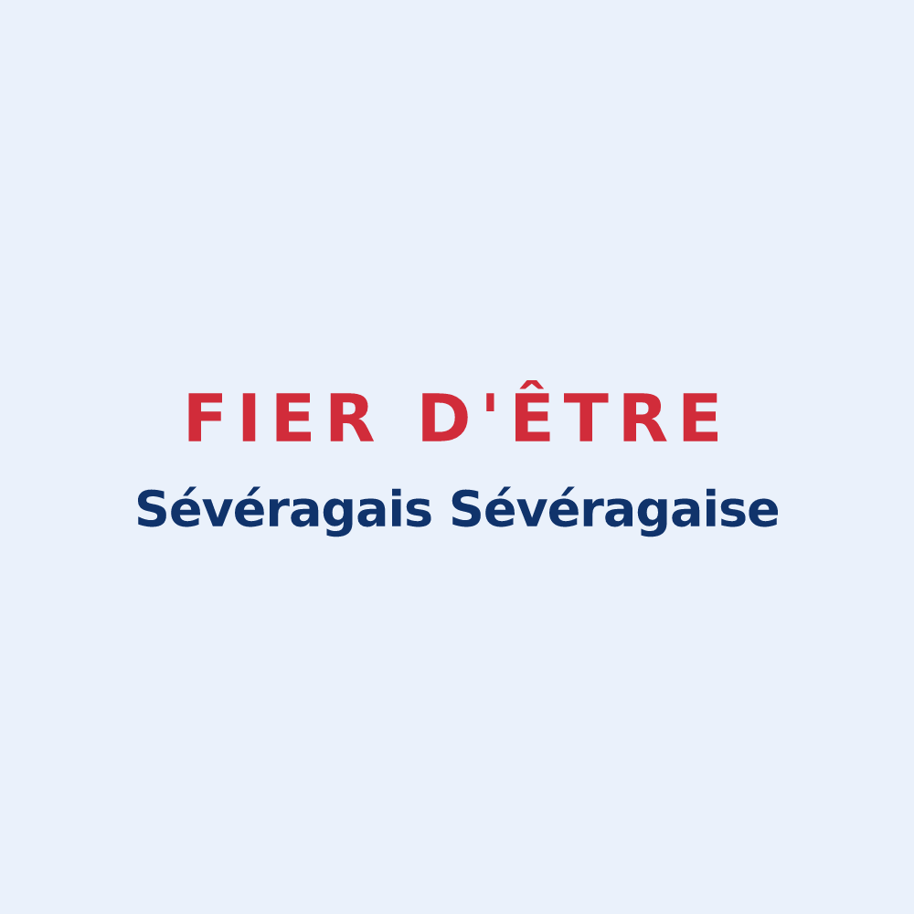 Sticker « Fier d'être Sévéragais Sévéragaise » — design pour Sévérac d'Aveyron