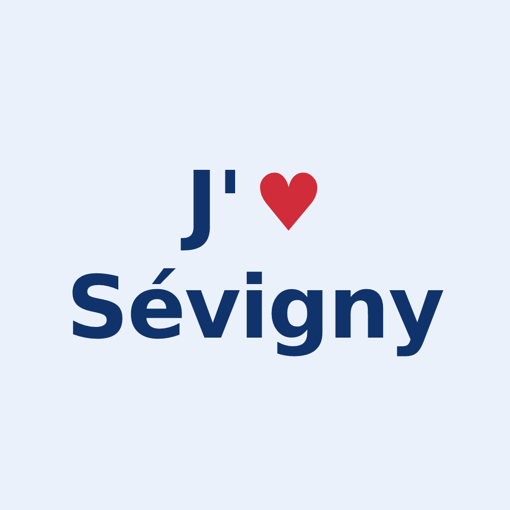 Sticker personnalisé Sévigny — design J'aime Sévigny