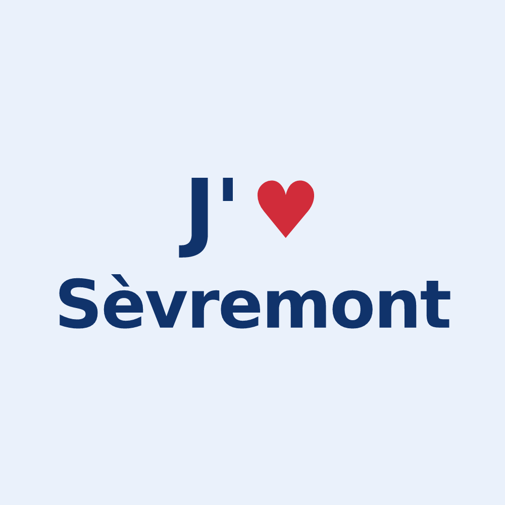 Sticker personnalisé Sèvremont — design J'aime Sèvremont