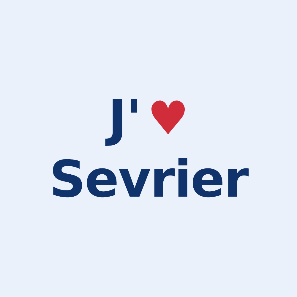 Sticker personnalisé Sevrier — design J'aime Sevrier