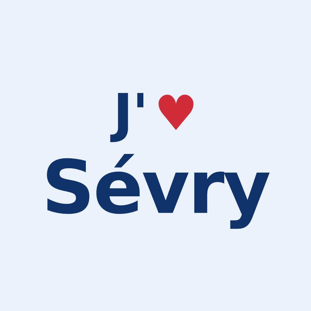 Sticker personnalisé Sévry — design J'aime Sévry