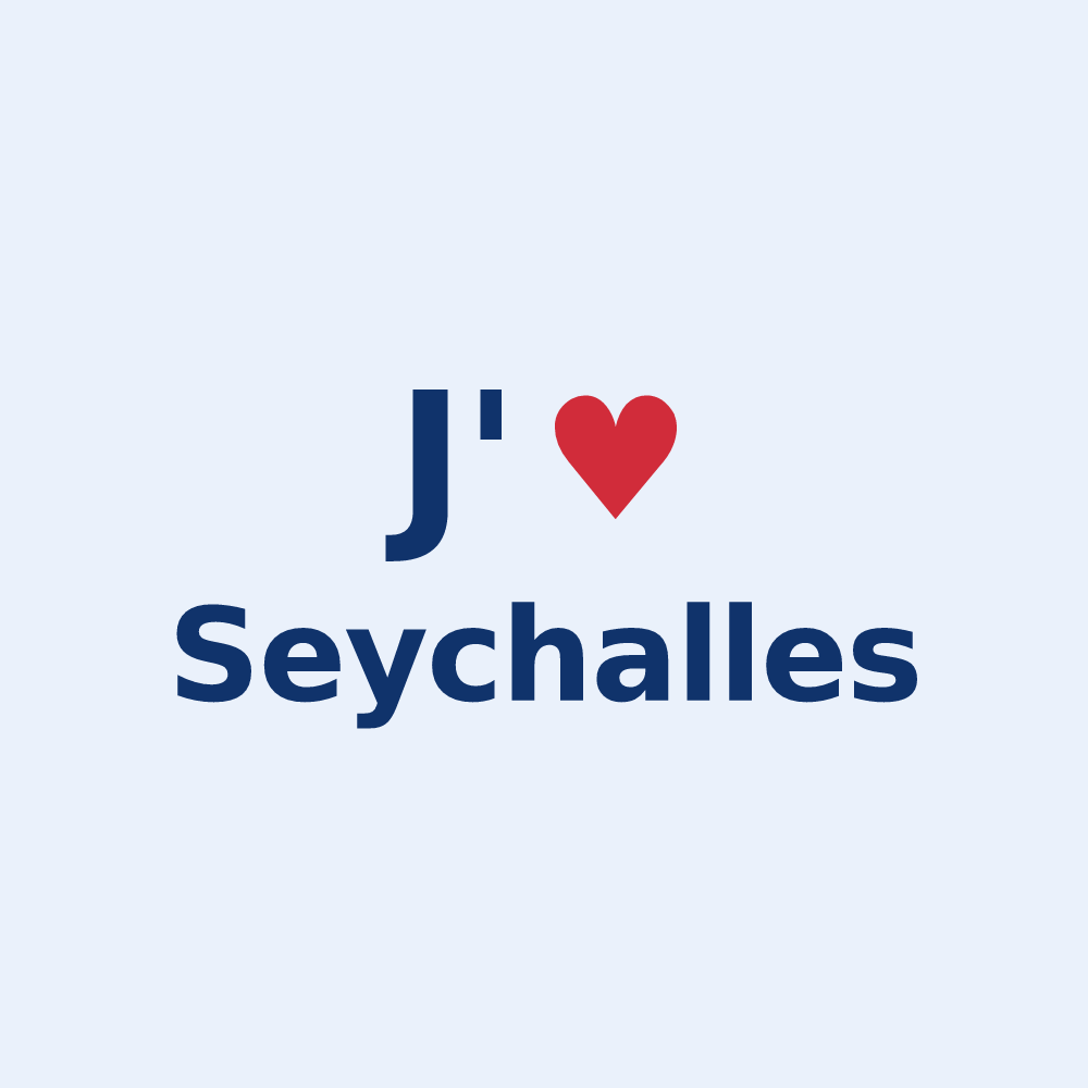 Sticker personnalisé Seychalles — design J'aime Seychalles