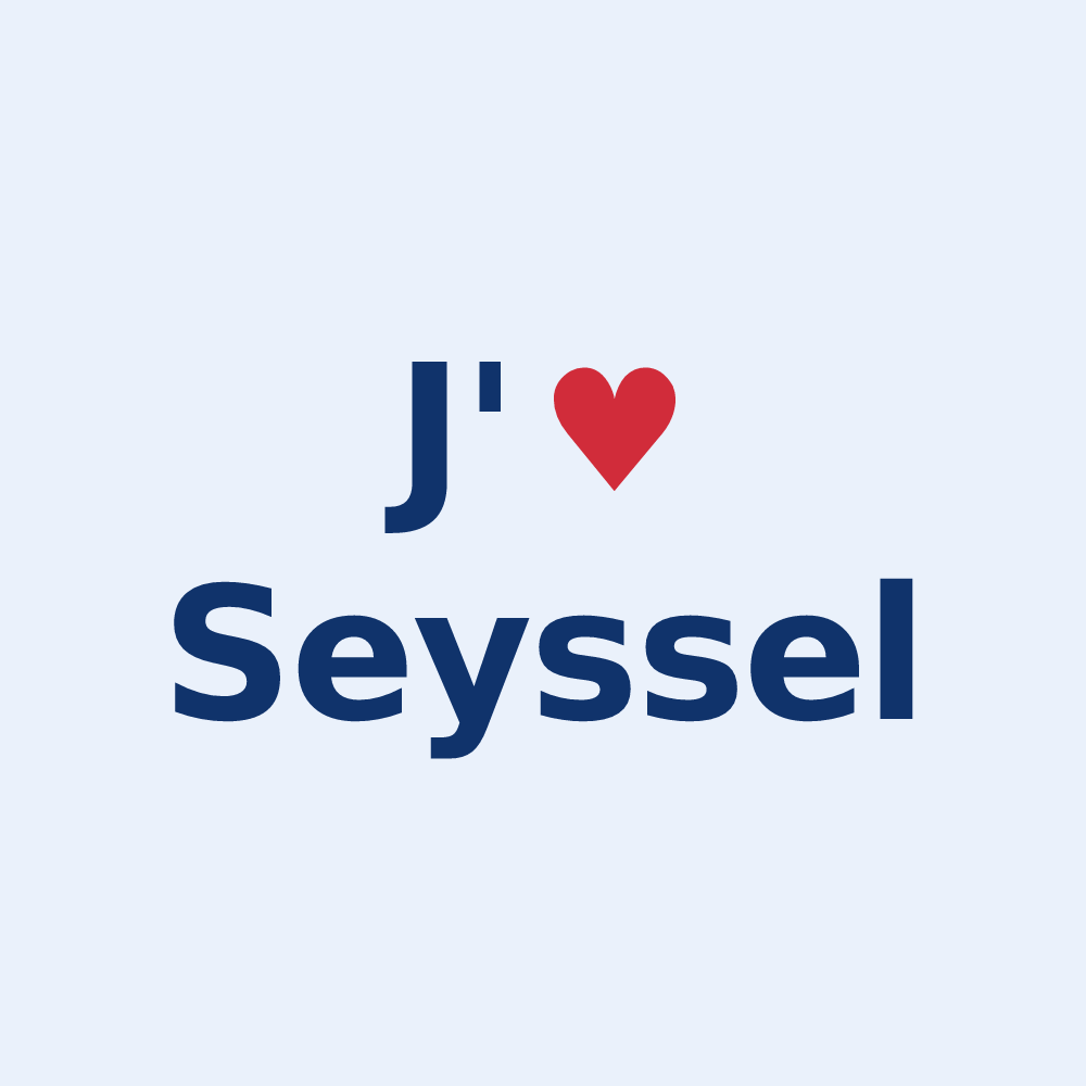 Sticker personnalisé Seyssel — design J'aime Seyssel