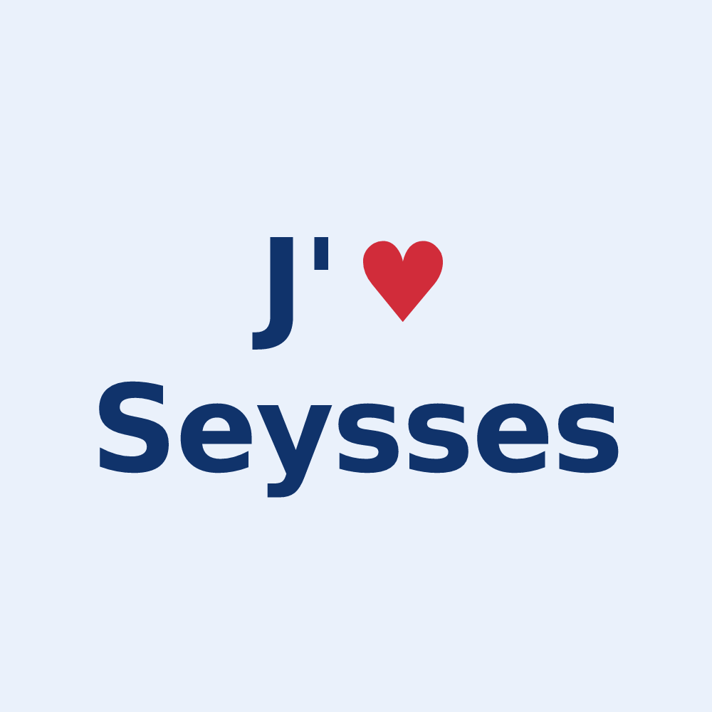 Sticker personnalisé Seysses — design J'aime Seysses