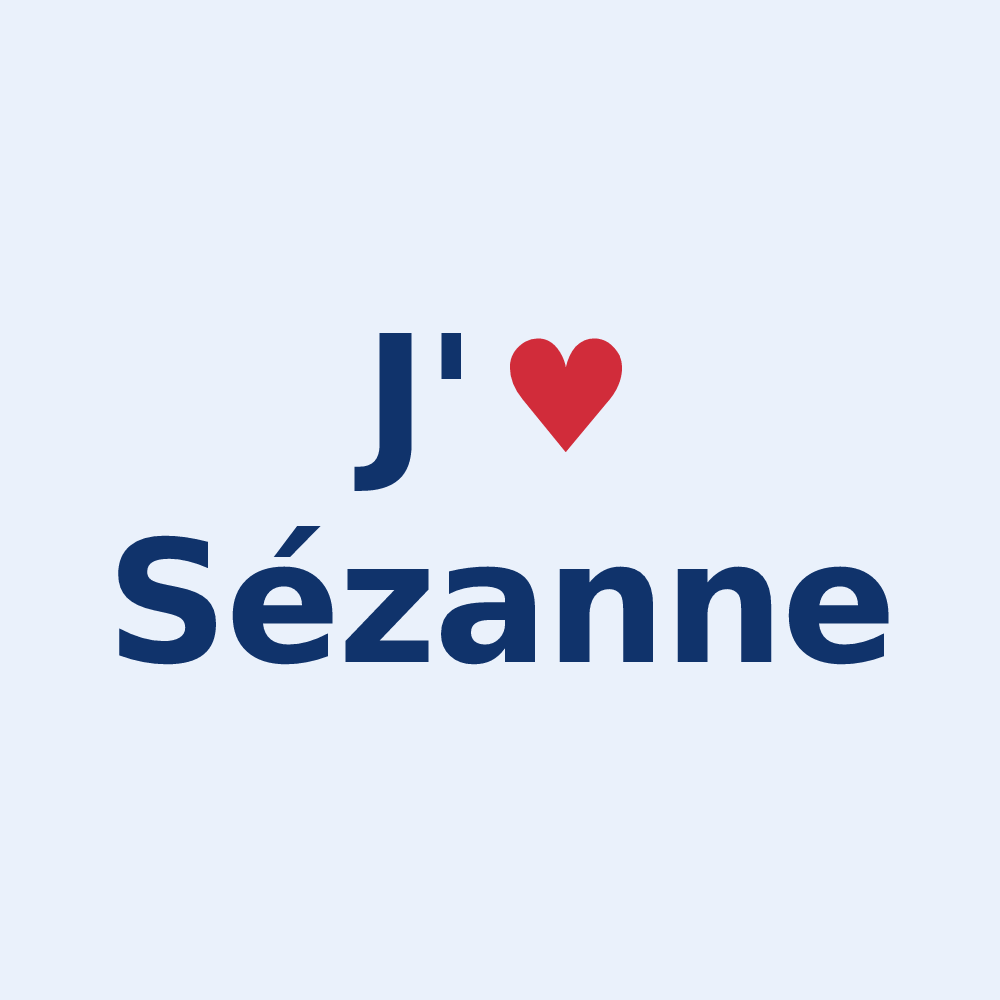 Sticker personnalisé Sézanne — design J'aime Sézanne