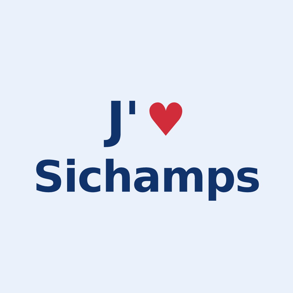 Sticker personnalisé Sichamps — design J'aime Sichamps
