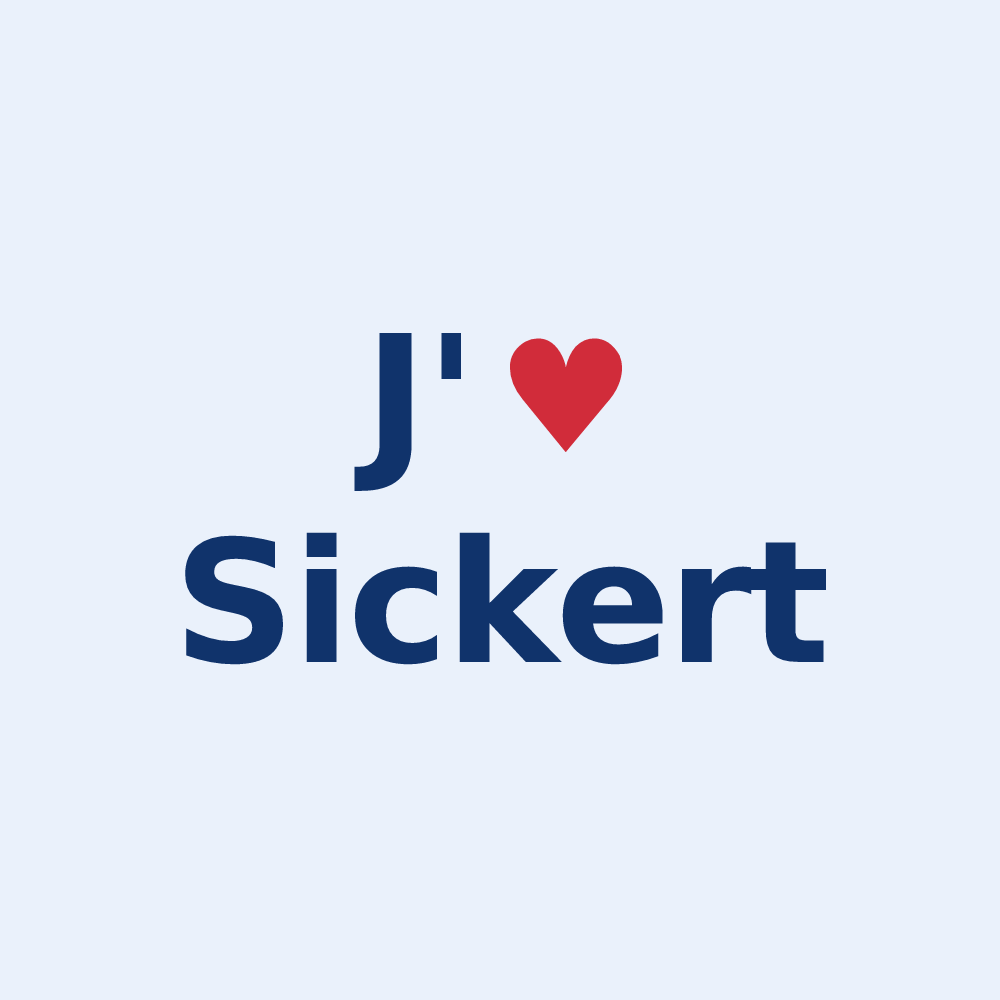 Sticker personnalisé Sickert — design J'aime Sickert