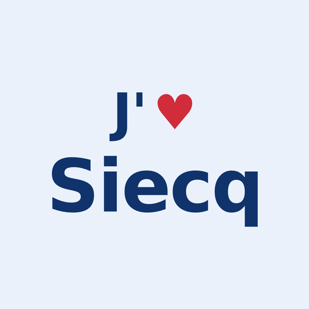 Sticker personnalisé Siecq — design J'aime Siecq
