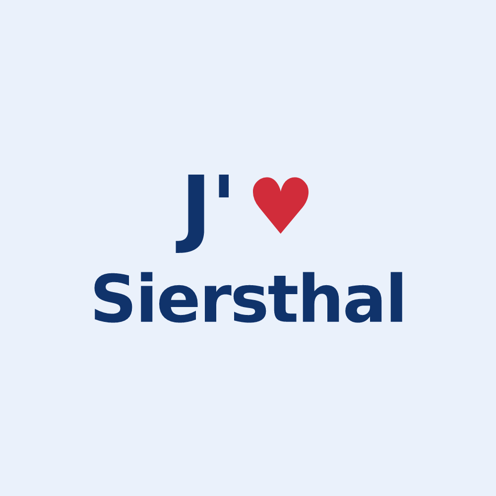 Sticker personnalisé Siersthal — design J'aime Siersthal