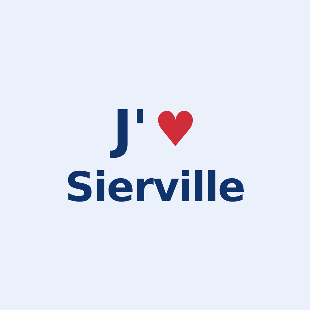 Sticker personnalisé Sierville — design J'aime Sierville