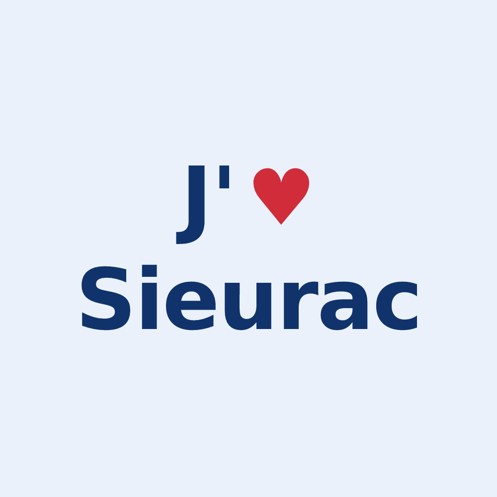 Sticker personnalisé Sieurac — design J'aime Sieurac