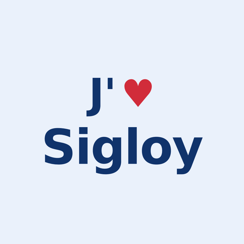 Sticker personnalisé Sigloy — design J'aime Sigloy