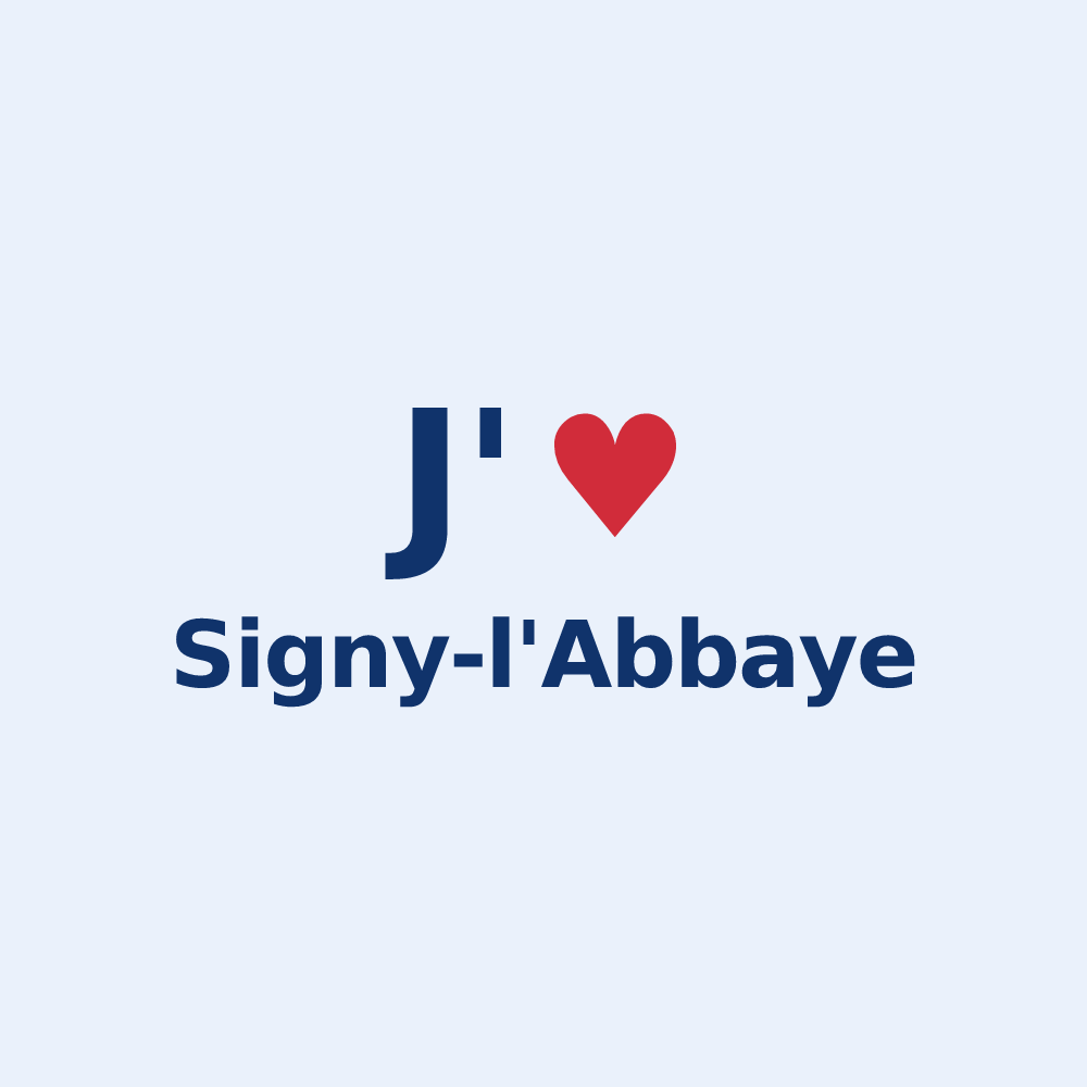 Sticker personnalisé Signy-l'Abbaye — design J'aime Signy-l'Abbaye