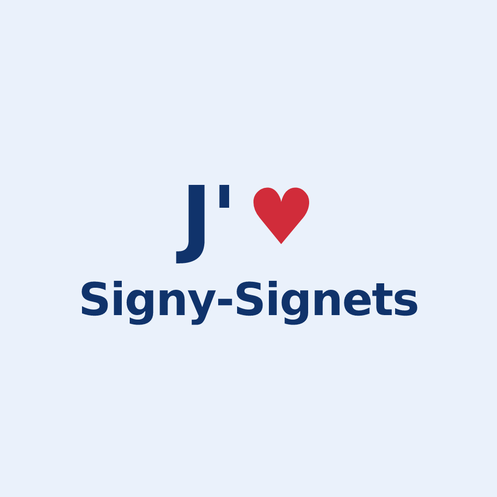 Sticker personnalisé Signy-Signets — design « J'aime Signy-Signets » imprimé sur le sticker