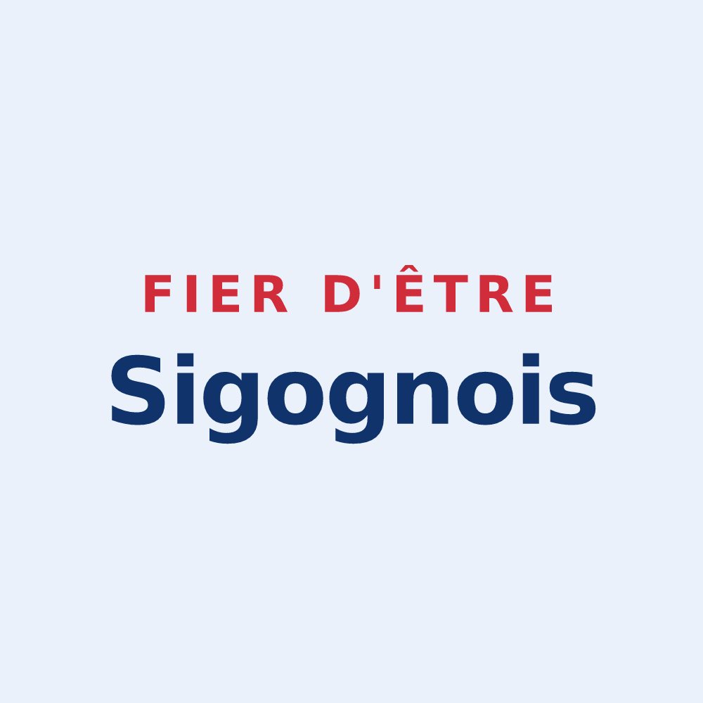Sticker « Fier d'être Sigognois » — design pour Sigogne