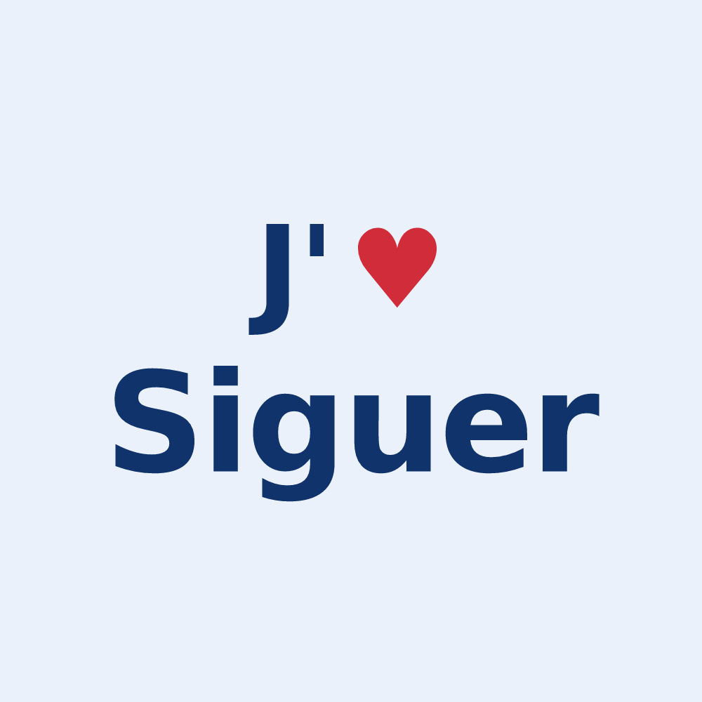 Sticker personnalisé Siguer — design J'aime Siguer