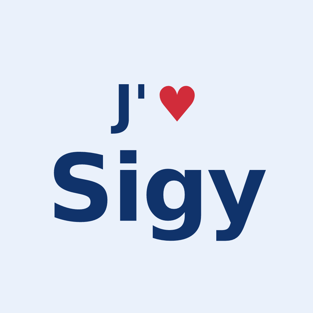 Sticker personnalisé Sigy — design J'aime Sigy