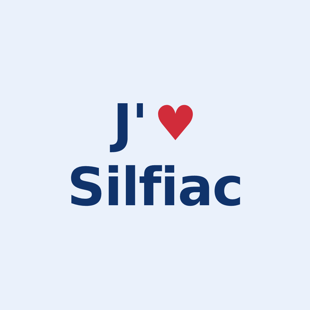 Sticker personnalisé Silfiac — design J'aime Silfiac