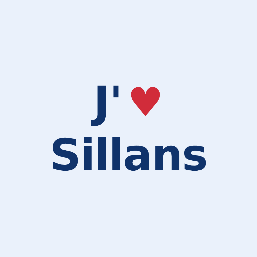 Sticker personnalisé Sillans — design J'aime Sillans