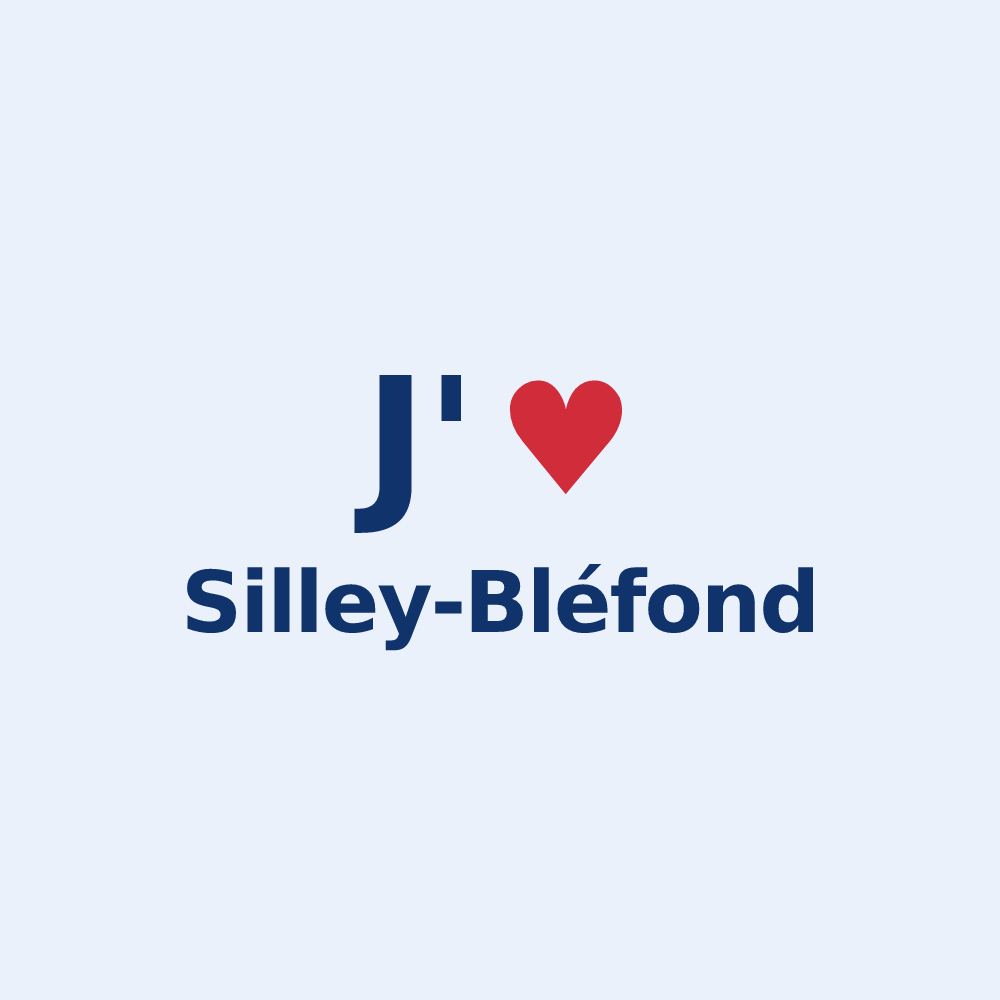 Sticker personnalisé Silley-Bléfond — design J'aime Silley-Bléfond