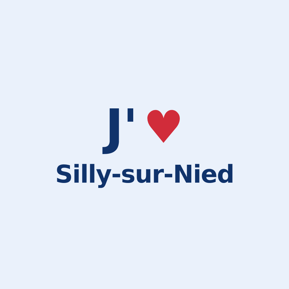 Sticker personnalisé Silly-sur-Nied — design J'aime Silly-sur-Nied