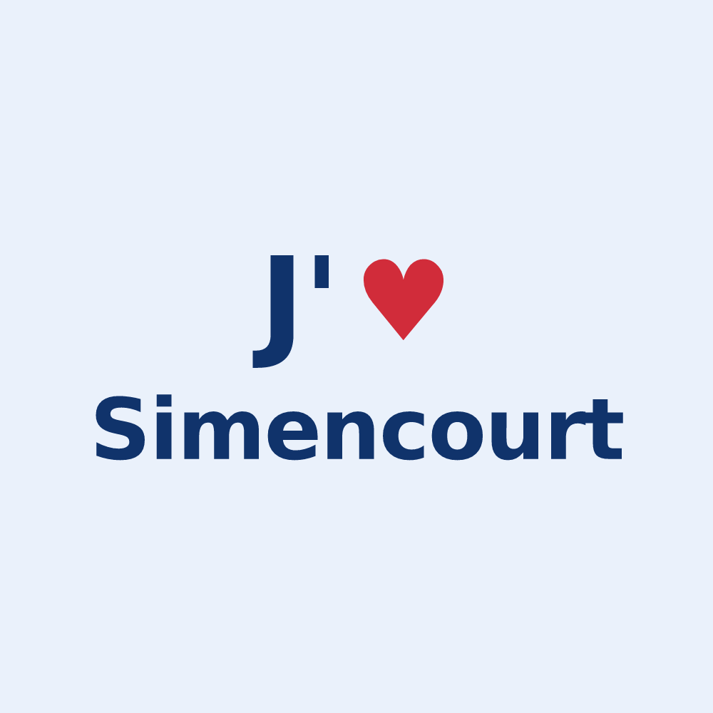 Sticker personnalisé Simencourt — design J'aime Simencourt
