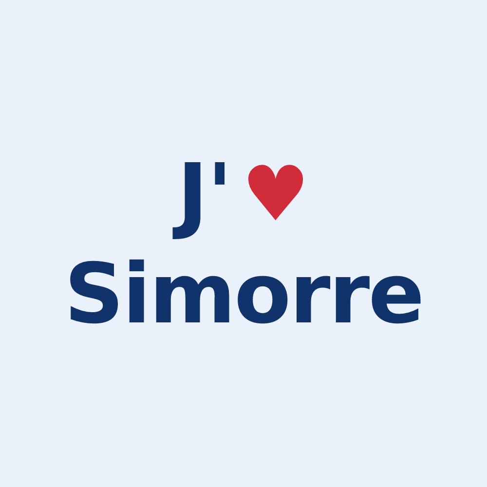 Sticker personnalisé Simorre — design J'aime Simorre