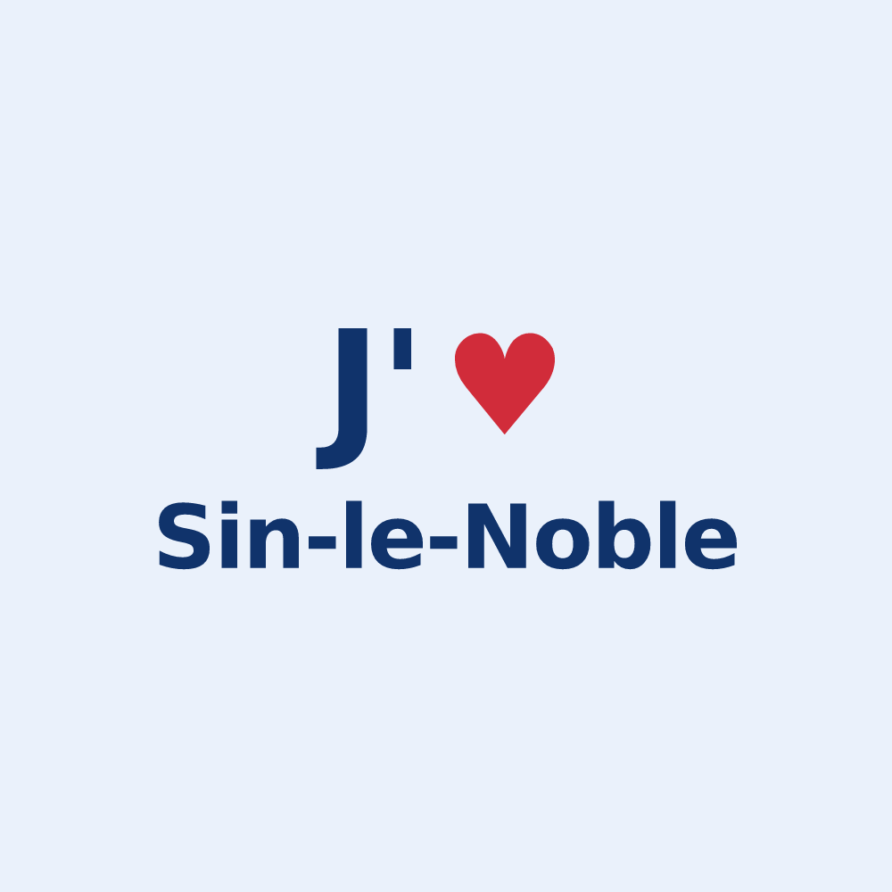 Sticker personnalisé Sin-le-Noble — design J'aime Sin-le-Noble
