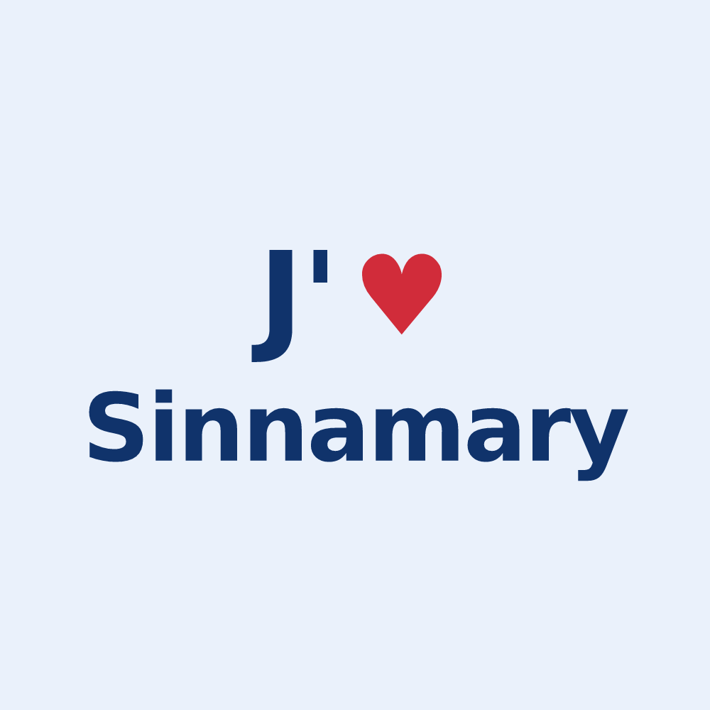 Sticker personnalisé Sinnamary — design J'aime Sinnamary