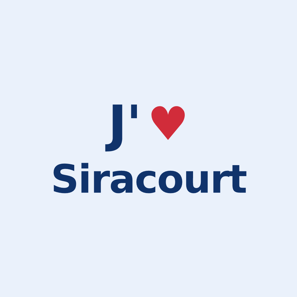 Sticker personnalisé Siracourt — design J'aime Siracourt