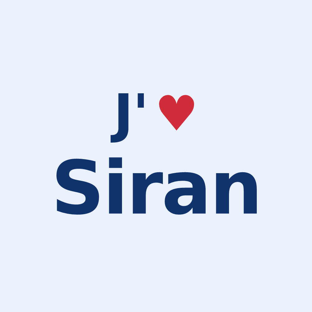 Sticker personnalisé Siran — design J'aime Siran