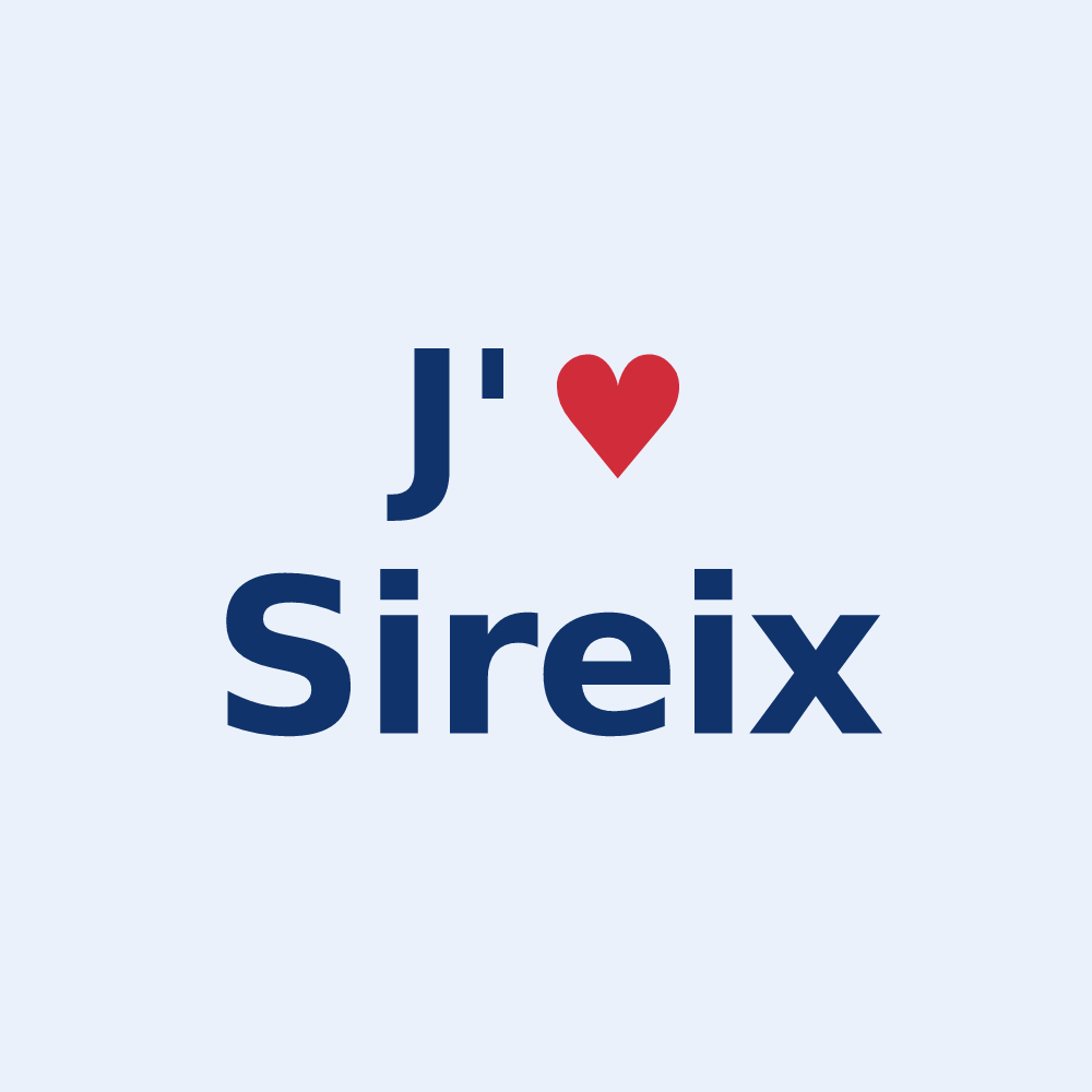 Sticker personnalisé Sireix — design J'aime Sireix