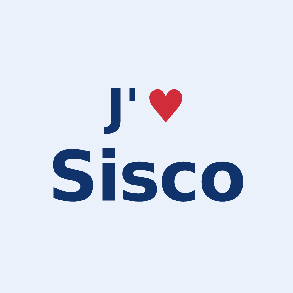 Sticker personnalisé Sisco — design J'aime Sisco