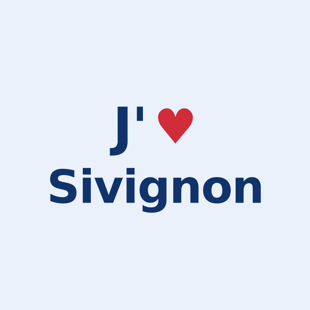 Sticker personnalisé Sivignon — design J'aime Sivignon