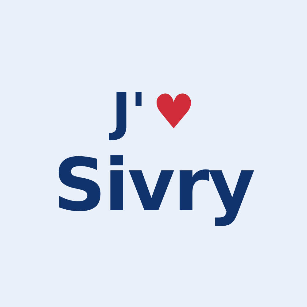 Sticker personnalisé Sivry — design J'aime Sivry
