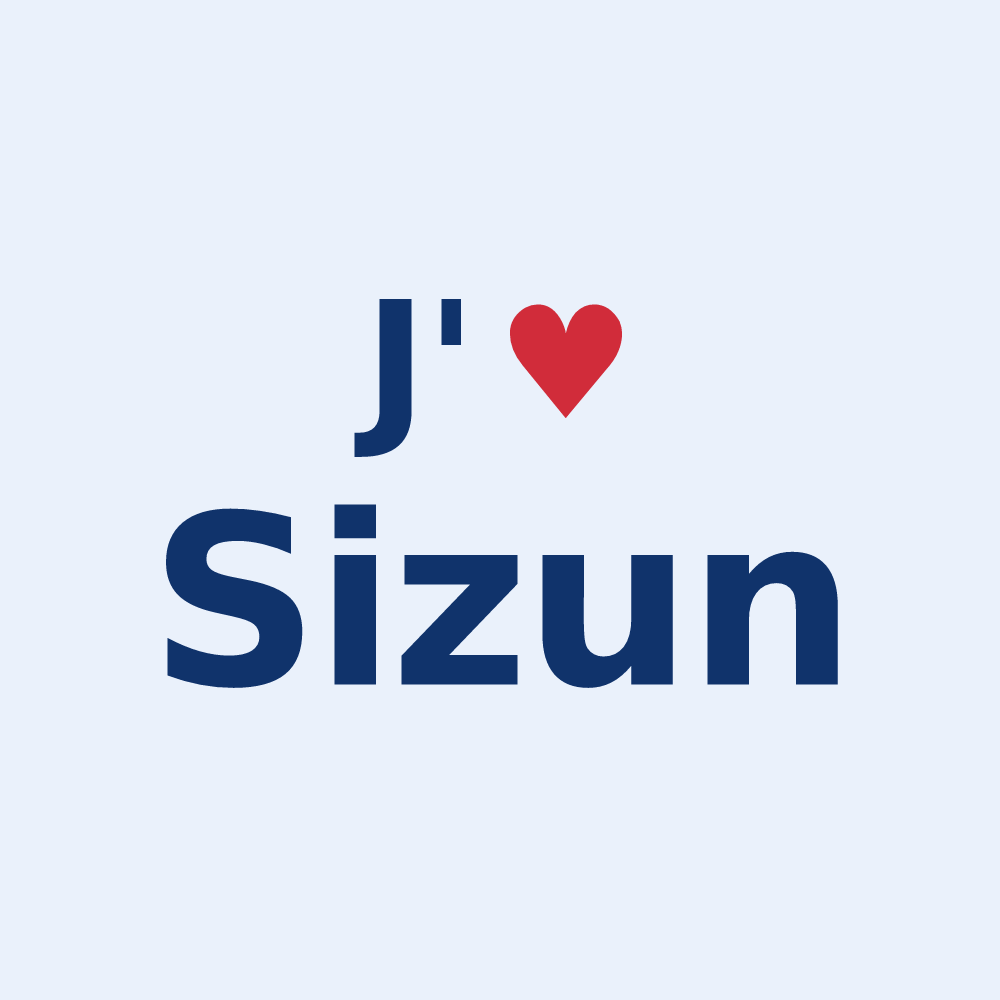 Sticker personnalisé Sizun — design J'aime Sizun