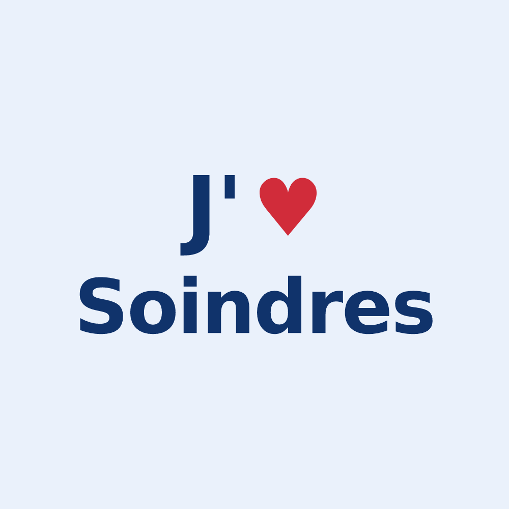 Sticker personnalisé Soindres — design J'aime Soindres