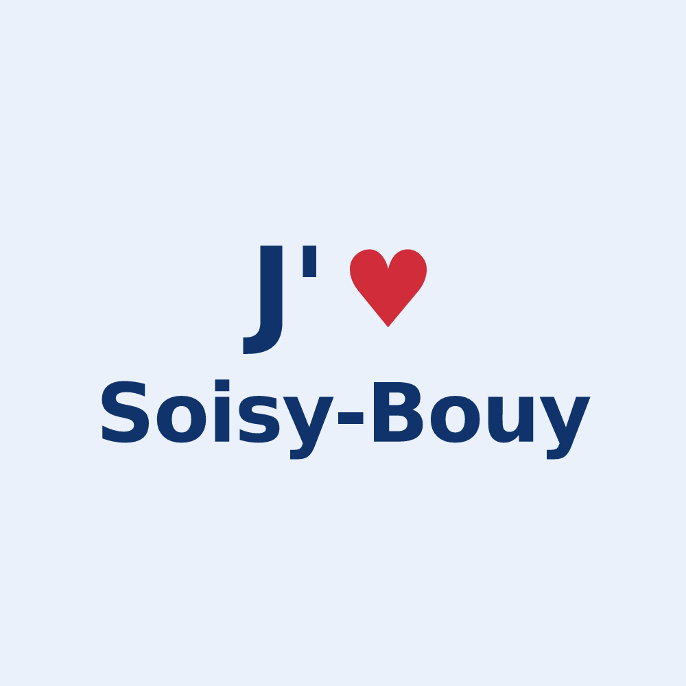 Sticker personnalisé Soisy-Bouy — design J'aime Soisy-Bouy