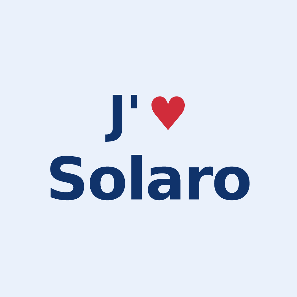 Sticker personnalisé Solaro — design J'aime Solaro