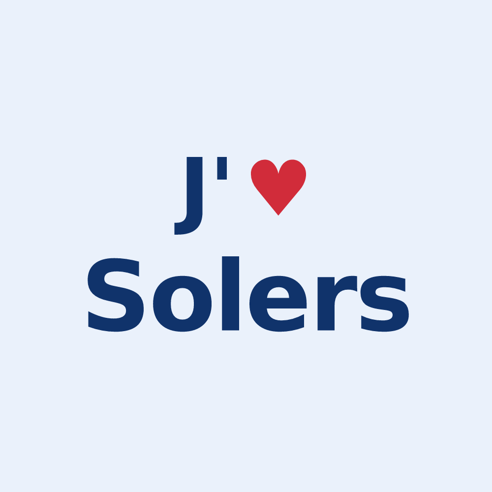 Sticker personnalisé Solers — design « J'aime Solers » imprimé sur le sticker