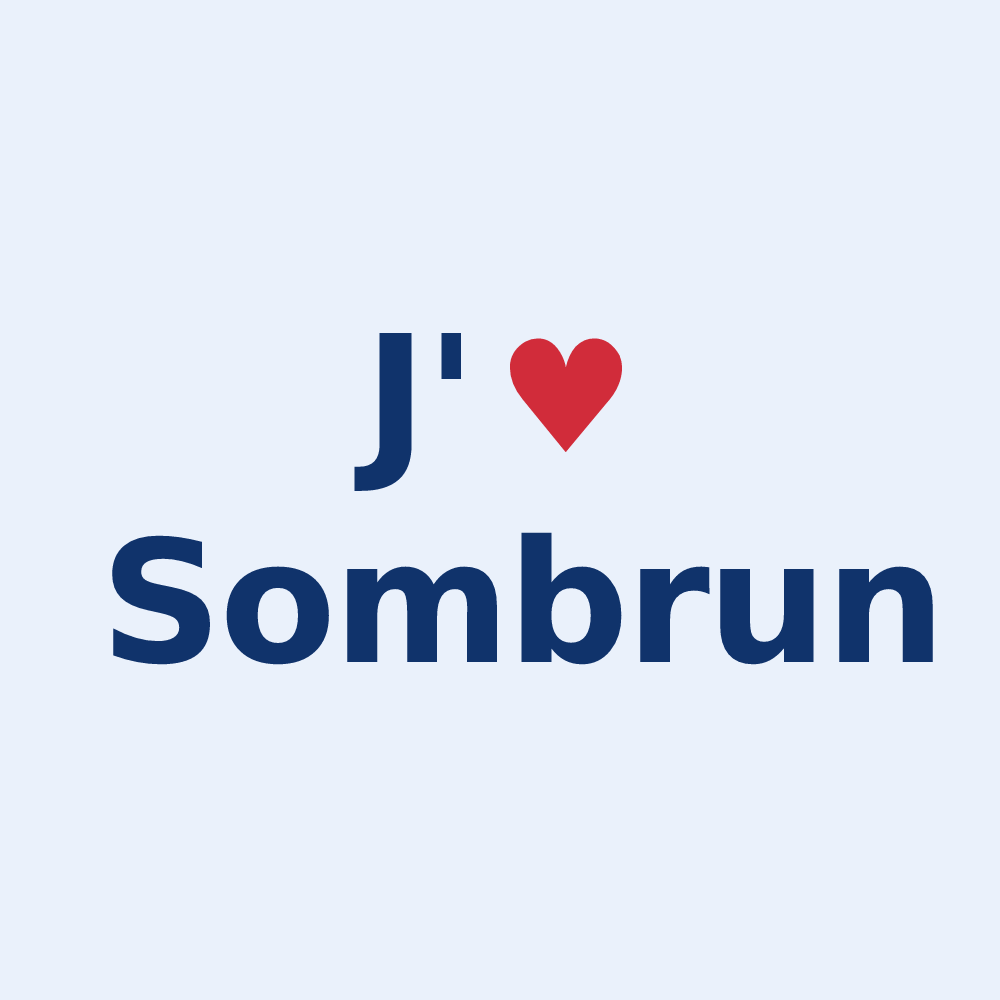 Sticker personnalisé Sombrun — design J'aime Sombrun