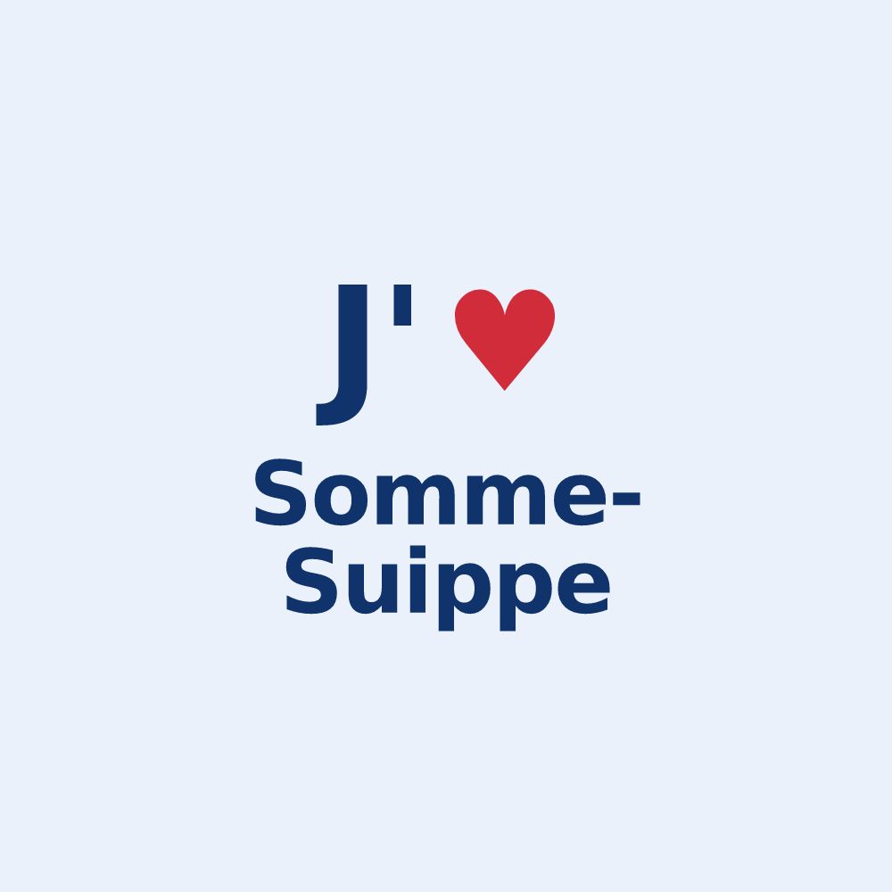Sticker personnalisé Somme-Suippe — design J'aime Somme-Suippe