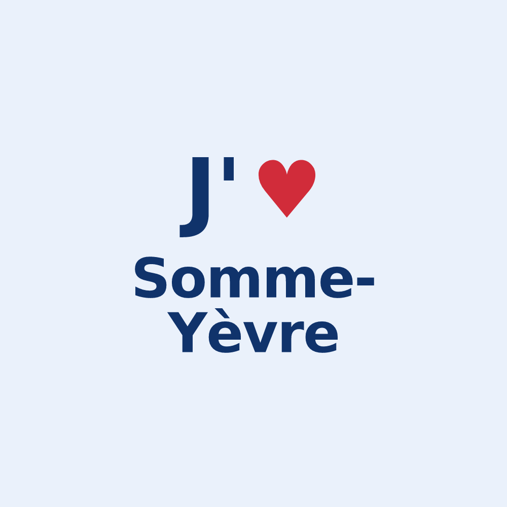 Sticker personnalisé Somme-Yèvre — design J'aime Somme-Yèvre