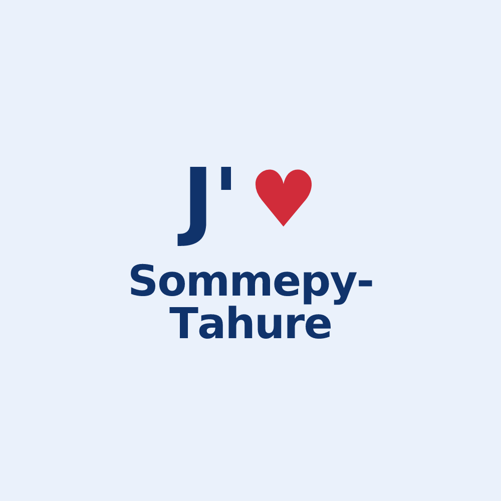 Sticker personnalisé Sommepy-Tahure — design J'aime Sommepy-Tahure