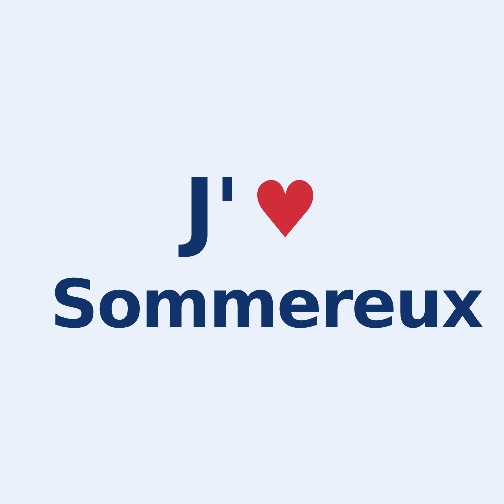 Sticker personnalisé Sommereux — design J'aime Sommereux