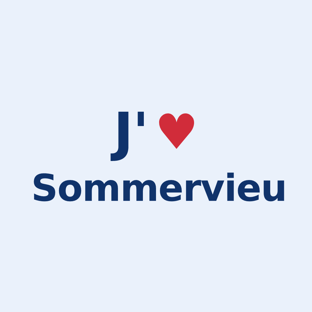 Sticker personnalisé Sommervieu — design J'aime Sommervieu