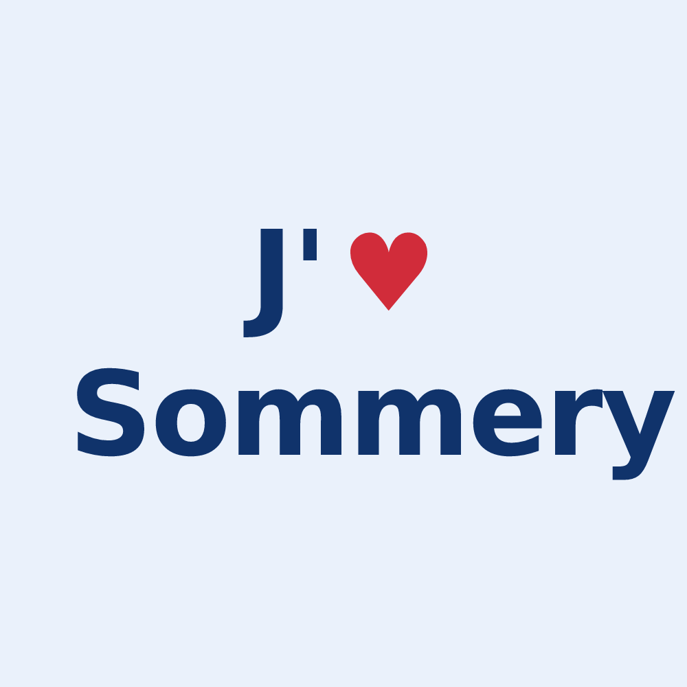Sticker personnalisé Sommery — design J'aime Sommery