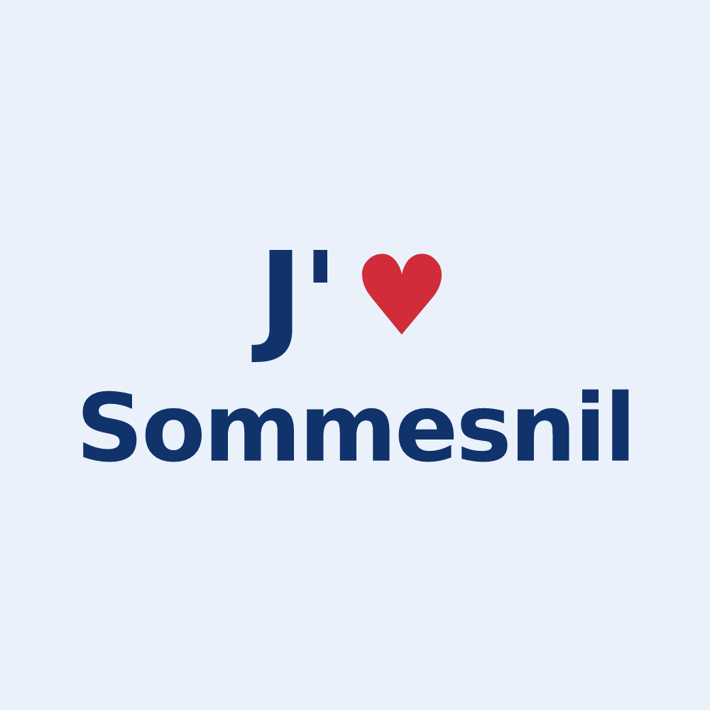 Sticker personnalisé Sommesnil — design J'aime Sommesnil